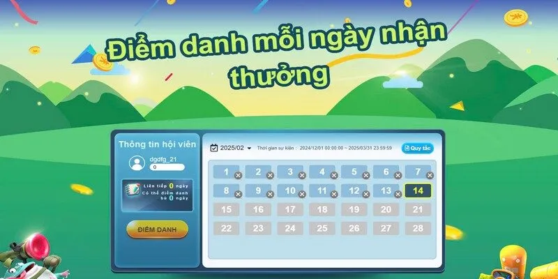 Hướng dẫn cách điểm danh nhận thưởng tại 8kbet